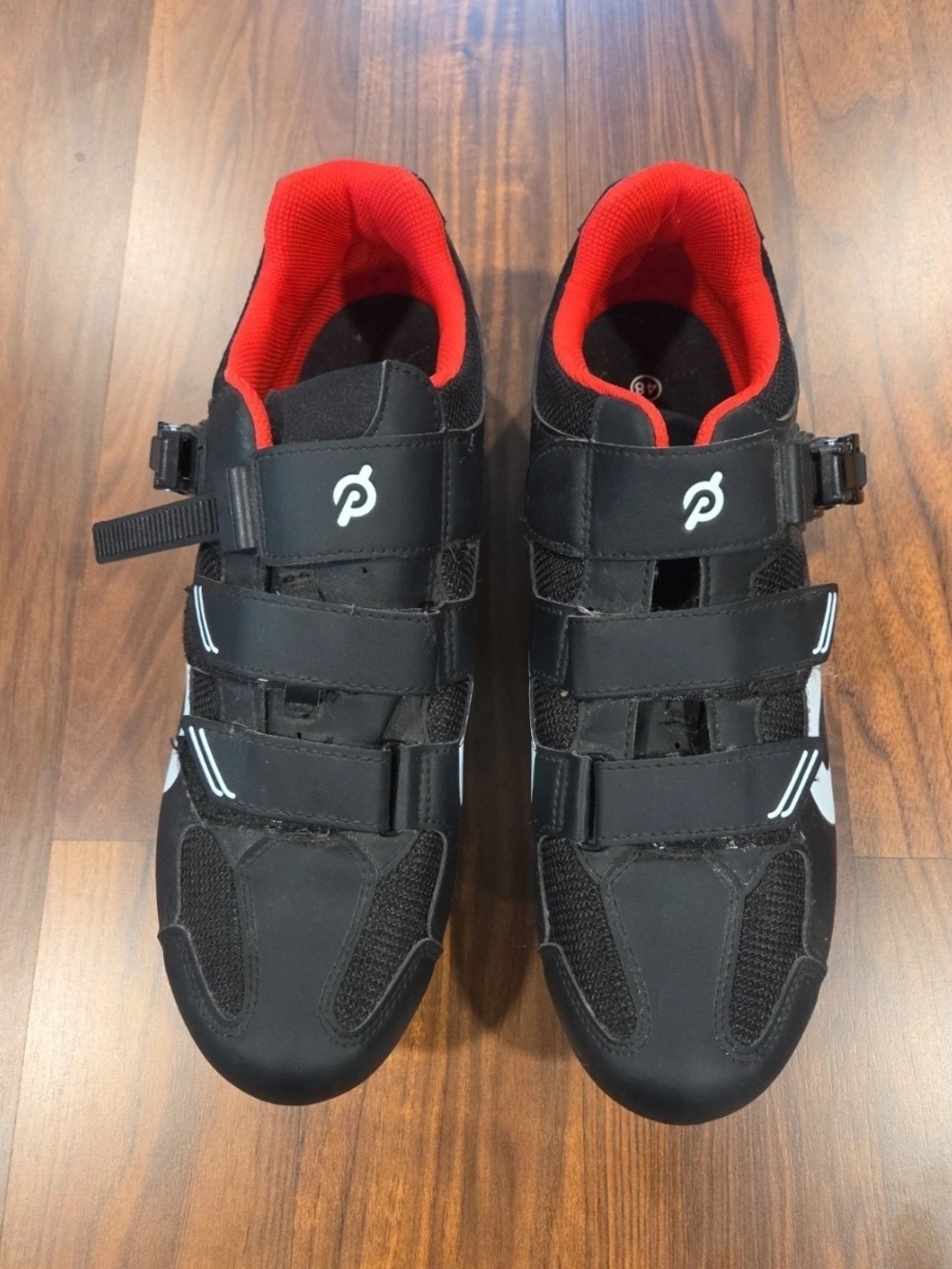 Peloton Men's Black Cycling Shoes with Red Liner